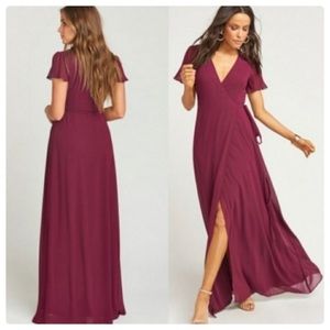 Show Me Your MuMu Sophia Wrap High-Low Merlot